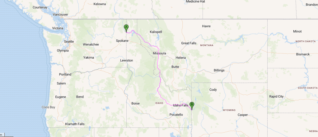 Idaho And Montana&nbsp;Map